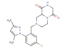 8-[2-(3,5-dimethyl-1H-pyrazol-1-yl)-5-fluorobenzyl]tetrahydro-2H-pyrazino[1,2-a]pyrazine-1,4(3H,6H)-dione