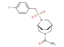 (1S*,5R*)-3-acetyl-6-[(4-fluorobenzyl)sulfonyl]-3,6-diazabicyclo[3.2.2]nonane