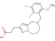 3-[5-(2,3-difluoro-6-methoxybenzyl)-5,6,7,8-tetrahydro-4H-pyrazolo[1,5-a][1,4]diazepin-2-yl]propanoic acid