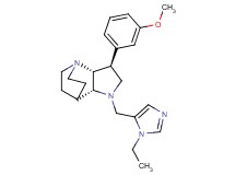 (2R*,3S*,6R*)-5-[(1-ethyl-1H-imidazol-5-yl)methyl]-3-(3-methoxyphenyl)-1,5-diazatricyclo[5.2.2.0~2,6~]undecane