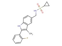 N-{[2-(2-fluorophenyl)-3-methyl-1H-indol-5-yl]methyl}cyclopropanesulfonamide