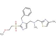 ({1-benzyl-2-[(2-methoxyethyl)sulfonyl]-1H-imidazol-5-yl}methyl)methyl[(4-methyl-1,3-thiazol-2-yl)methyl]amine