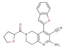 2-amino-4-(1-benzofuran-2-yl)-6-(tetrahydro-2-furanylcarbonyl)-5,6,7,8-tetrahydro-1,6-naphthyridine-3-carbonitrile