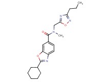 2-cyclohexyl-N-methyl-N-[(3-propyl-1,2,4-oxadiazol-5-yl)methyl]-1,3-benzoxazole-6-carboxamide