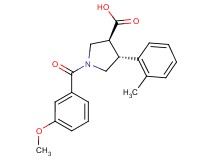 (3S*,4R*)-1-(3-methoxybenzoyl)-4-(2-methylphenyl)pyrrolidine-3-carboxylic acid