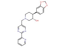 (3S*,4S*)-4-(1,3-benzodioxol-5-yl)-1-[(2-pyridin-2-ylpyrimidin-5-yl)methyl]piperidin-3-ol