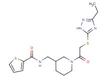 N-[(1-{2-[(3-ethyl-1H-1,2,4-triazol-5-yl)thio]acetyl}piperidin-3-yl)methyl]thiophene-2-carboxamide