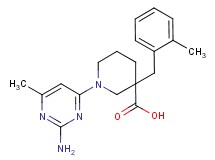 1-(2-amino-6-methylpyrimidin-4-yl)-3-(2-methylbenzyl)piperidine-3-carboxylic acid