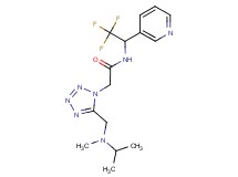 2-(5-{[isopropyl(methyl)amino]methyl}-1H-tetrazol-1-yl)-N-(2,2,2-trifluoro-1-pyridin-3-ylethyl)acetamide