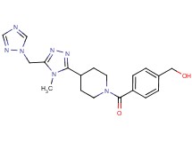 [4-({4-[4-methyl-5-(1H-1,2,4-triazol-1-ylmethyl)-4H-1,2,4-triazol-3-yl]piperidin-1-yl}carbonyl)phenyl]methanol