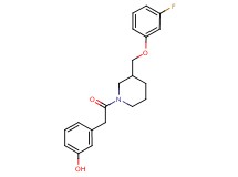 3-(2-{3-[(3-fluorophenoxy)methyl]-1-piperidinyl}-2-oxoethyl)phenol