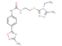 N-{2-[(4-ethyl-5-methyl-4H-1,2,4-triazol-3-yl)thio]ethyl}-N'-[4-(3-methyl-1,2,4-oxadiazol-5-yl)phenyl]urea