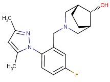 (8-syn)-3-[2-(3,5-dimethyl-1H-pyrazol-1-yl)-5-fluorobenzyl]-3-azabicyclo[3.2.1]octan-8-ol