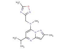 5-isopropyl-N,2-dimethyl-N-[(5-methyl-1,2,4-oxadiazol-3-yl)methyl]pyrazolo[1,5-a]pyrimidin-7-amine
