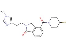 4-[(4-fluoropiperidin-1-yl)carbonyl]-2-[2-(1-methyl-1H-imidazol-4-yl)ethyl]isoindolin-1-one
