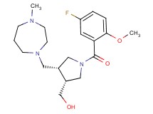 {(3R*,4R*)-1-(5-fluoro-2-methoxybenzoyl)-4-[(4-methyl-1,4-diazepan-1-yl)methyl]pyrrolidin-3-yl}methanol