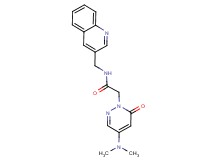 2-[4-(dimethylamino)-6-oxo-1(6H)-pyridazinyl]-N-(3-quinolinylmethyl)acetamide