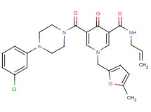 N-allyl-5-{[4-(3-chlorophenyl)-1-piperazinyl]carbonyl}-1-[(5-methyl-2-furyl)methyl]-4-oxo-1,4-dihydro-3-pyridinecarboxamide