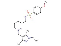 N-({1-[(1-ethyl-3,5-dimethyl-1H-pyrazol-4-yl)methyl]-3-piperidinyl}methyl)-4-methoxybenzenesulfonamide