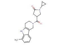 1-cyclopropyl-4-[(6-methyl-1,3,4,5-tetrahydro-2H-pyrido[4,3-b]indol-2-yl)carbonyl]-2-pyrrolidinone