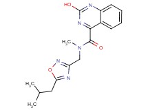 2-hydroxy-N-[(5-isobutyl-1,2,4-oxadiazol-3-yl)methyl]-N-methyl-4-quinazolinecarboxamide
