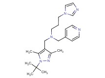 N-[(1-tert-butyl-3,5-dimethyl-1H-pyrazol-4-yl)methyl]-3-(1H-imidazol-1-yl)-N-(pyridin-4-ylmethyl)propan-1-amine