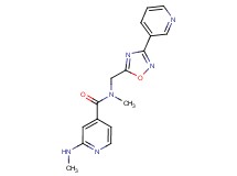 N-methyl-2-(methylamino)-N-{[3-(3-pyridinyl)-1,2,4-oxadiazol-5-yl]methyl}isonicotinamide