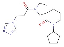 7-cyclopentyl-2-[3-(4H-1,2,4-triazol-4-yl)propanoyl]-2,7-diazaspiro[4.5]decan-6-one