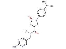 N-[(2-amino-5-pyrimidinyl)methyl]-1-(4-isopropylphenyl)-N-methyl-5-oxo-3-pyrrolidinecarboxamide