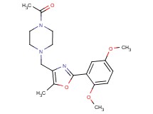 1-acetyl-4-{[2-(2,5-dimethoxyphenyl)-5-methyl-1,3-oxazol-4-yl]methyl}piperazine