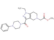 methyl {1-ethyl-3-[(4-phenyl-1-piperazinyl)carbonyl]-1,4,6,7-tetrahydro-5H-pyrazolo[4,3-c]pyridin-5-yl}acetate