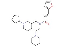 (2E)-N-[(1-cyclopentyl-3-piperidinyl)methyl]-3-(2-furyl)-N-[2-(1-piperidinyl)ethyl]acrylamide