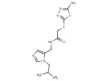 2-[(5-amino-1,3,4-thiadiazol-2-yl)thio]-N-[(1-isobutyl-1H-imidazol-5-yl)methyl]acetamide