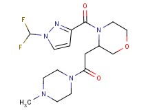 4-{[1-(difluoromethyl)-1H-pyrazol-3-yl]carbonyl}-3-[2-(4-methyl-1-piperazinyl)-2-oxoethyl]morpholine