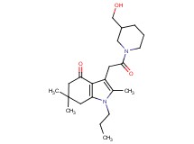 3-{2-[3-(hydroxymethyl)-1-piperidinyl]-2-oxoethyl}-2,6,6-trimethyl-1-propyl-1,5,6,7-tetrahydro-4H-indol-4-one