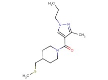 1-[(3-methyl-1-propyl-1H-pyrazol-4-yl)carbonyl]-4-[(methylthio)methyl]piperidine