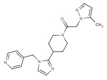 4-[(2-{1-[(5-methyl-1H-pyrazol-1-yl)acetyl]-4-piperidinyl}-1H-imidazol-1-yl)methyl]pyridine