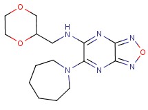 6-(1-azepanyl)-N-(1,4-dioxan-2-ylmethyl)[1,2,5]oxadiazolo[3,4-b]pyrazin-5-amine