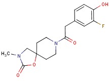 8-[(3-fluoro-4-hydroxyphenyl)acetyl]-3-methyl-1-oxa-3,8-diazaspiro[4.5]decan-2-one