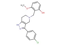 2-{[3-(4-chlorophenyl)-1,4,6,7-tetrahydro-5H-pyrazolo[4,3-c]pyridin-5-yl]methyl}-3-methoxyphenol