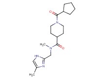 1-(cyclopentylcarbonyl)-N-methyl-N-[(4-methyl-1H-imidazol-2-yl)methyl]-4-piperidinecarboxamide