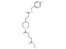 methyl 5-(4-{3-[(4-fluorobenzyl)amino]-3-oxopropyl}-1-piperidinyl)-5-oxopentanoate