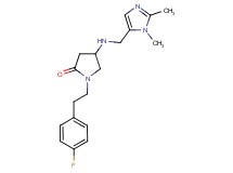 4-{[(1,2-dimethyl-1H-imidazol-5-yl)methyl]amino}-1-[2-(4-fluorophenyl)ethyl]-2-pyrrolidinone