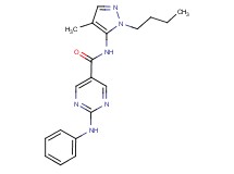 2-anilino-N-(1-butyl-4-methyl-1H-pyrazol-5-yl)pyrimidine-5-carboxamide