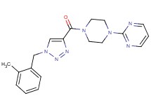 2-(4-{[1-(2-methylbenzyl)-1H-1,2,3-triazol-4-yl]carbonyl}-1-piperazinyl)pyrimidine