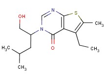 5-ethyl-3-[1-(hydroxymethyl)-3-methylbutyl]-6-methylthieno[2,3-d]pyrimidin-4(3H)-one