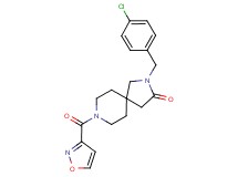 2-(4-chlorobenzyl)-8-(3-isoxazolylcarbonyl)-2,8-diazaspiro[4.5]decan-3-one