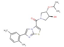 (3S*,4S*)-1-{[6-(2,5-dimethylphenyl)imidazo[2,1-b][1,3]thiazol-3-yl]carbonyl}-4-isopropoxypyrrolidin-3-ol
