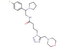 N-[2-(4-fluorophenyl)-2-(1-pyrrolidinyl)ethyl]-4-[5-(4-morpholinylmethyl)-1H-tetrazol-1-yl]butanamide