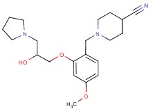 1-[2-(2-hydroxy-3-pyrrolidin-1-ylpropoxy)-4-methoxybenzyl]piperidine-4-carbonitrile